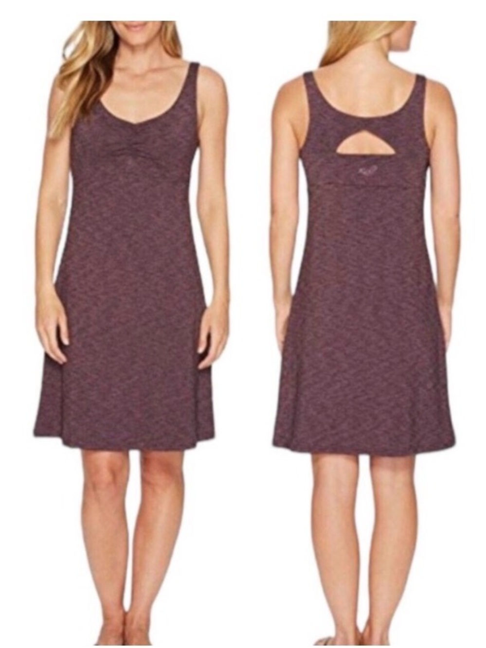 Kuhl Mova Aktiv Athletic Dress Womens Medium Heathered Purple Built-In Shelf Bra